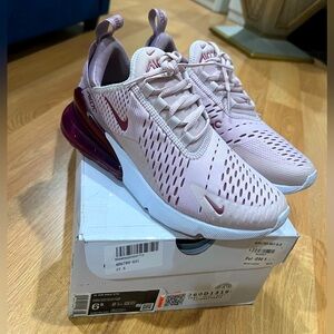 Women’s Air Max 270 in size 6.5 Color Barely Rose/ Vintage Wine